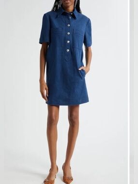 Koulis Short Sleeve Denim Shirtdress size 10